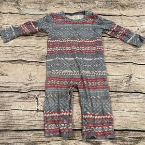Faherty 100% Cotton Sleeper in Aztec Print Size 12-18 months